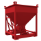 Concrete Silo | red painted RAL 3003 | 500 l, external dimensions: 1088 x 1088 x 1240 mm